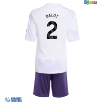 Manchester United Diogo Dalot #2 Gostujuci Dres za djecu 2025-26 Kratak Rukav (+ Kratke hlače)